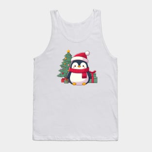 Cute Christmas Penguin Tank Top